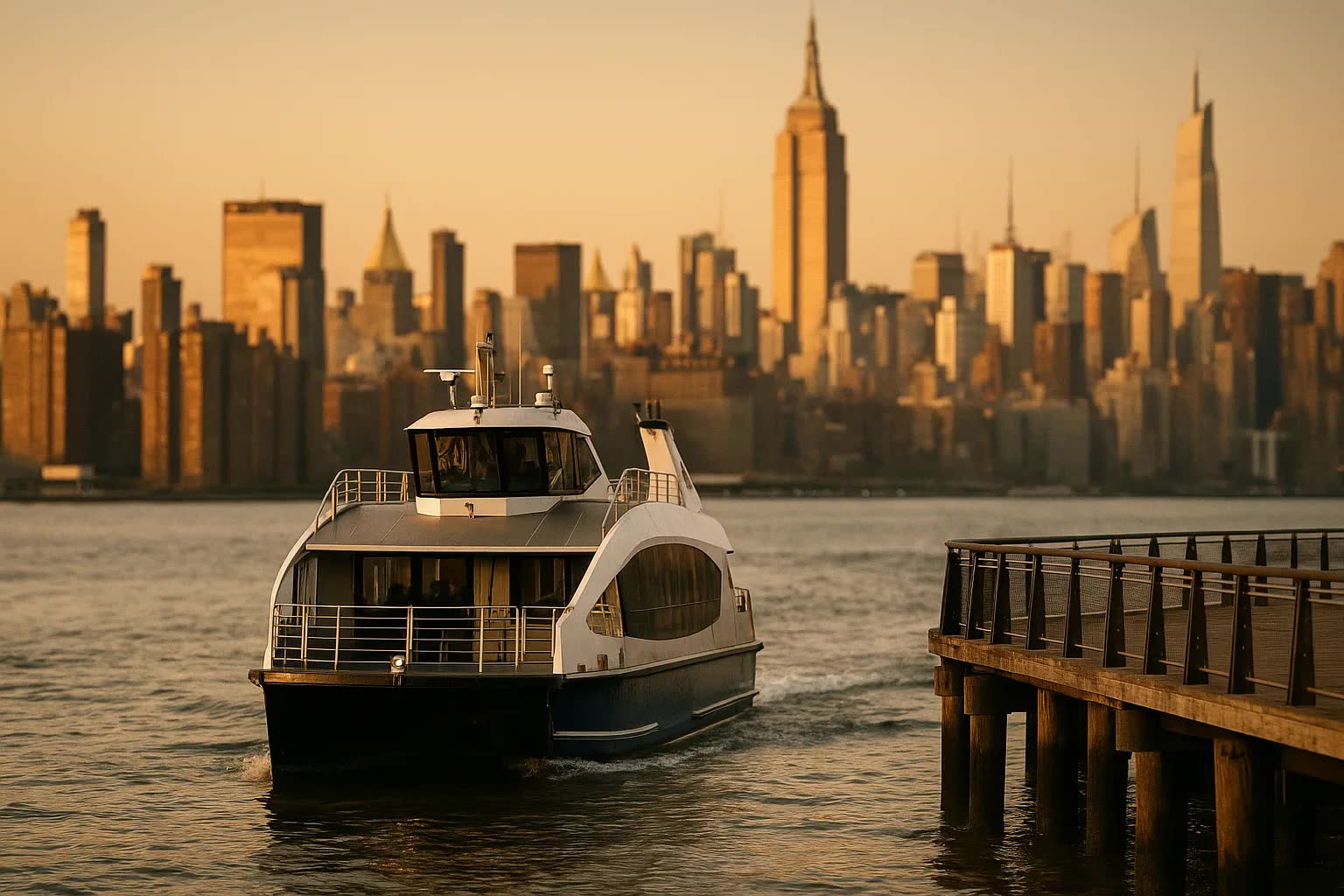 Electric Ferries Run Trials Between Manhattan and Long Island City