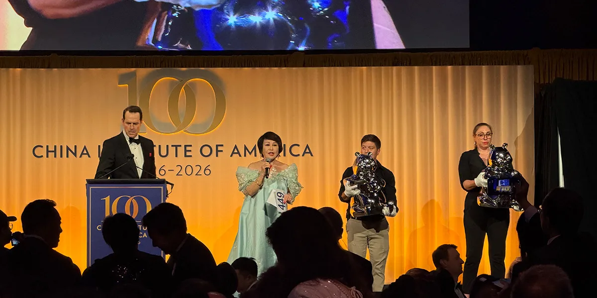 Performers and honorees on stage during the gala evening program. Photography by China Institute.
