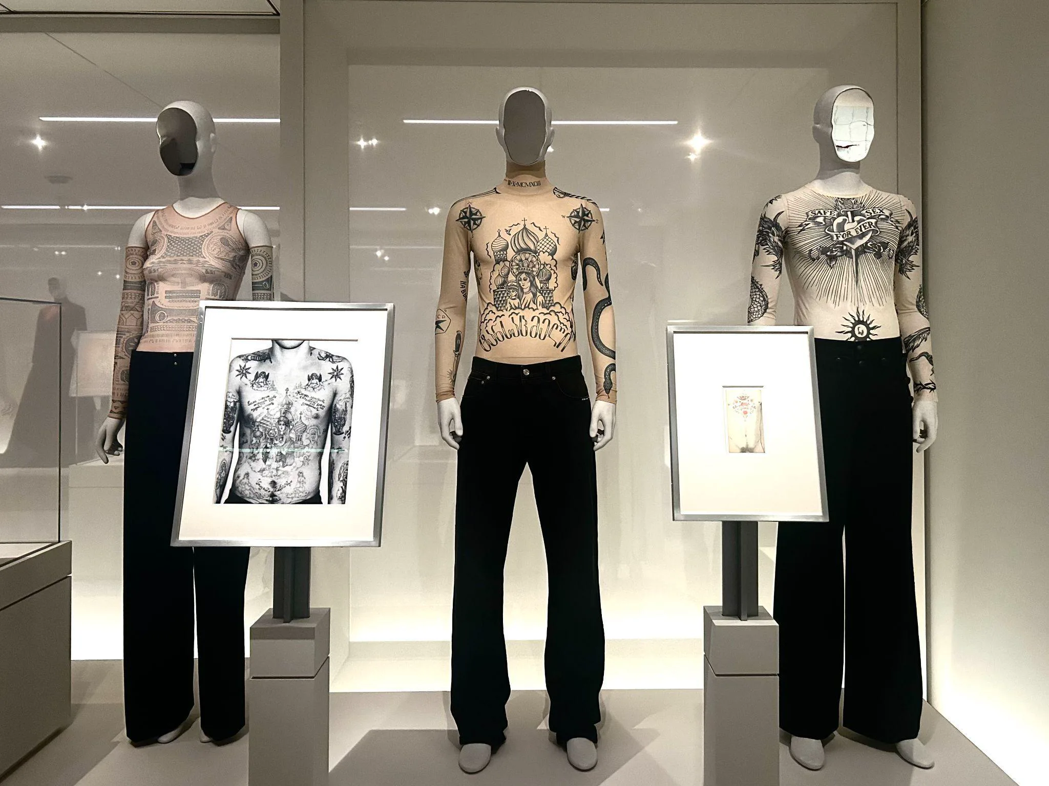 Costumes from the Inscribed Body section. Photo: Lanney Jing.