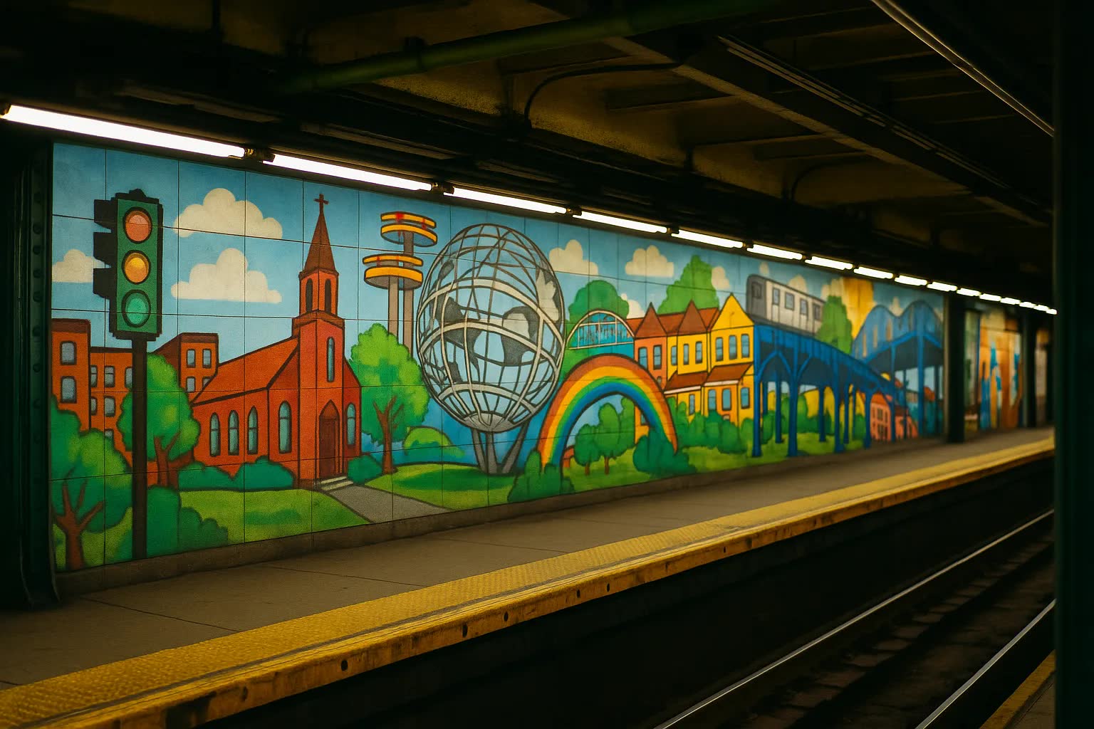 Queens Station Gets a New Mural Program to Fight Graffiti and Boost Wayfinding