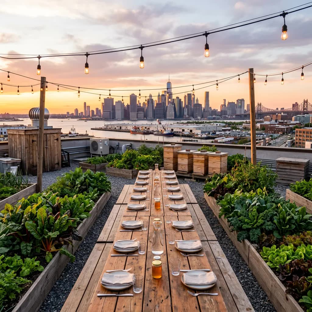 Dinner Above the City: Brooklyn's Rooftop Farm Suppers Sell Out in Minutes