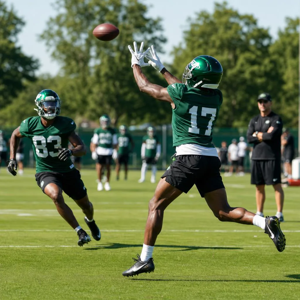 Jets Wide Receiver Corps Turns Heads at Camp; Depth Chart Taking Shape