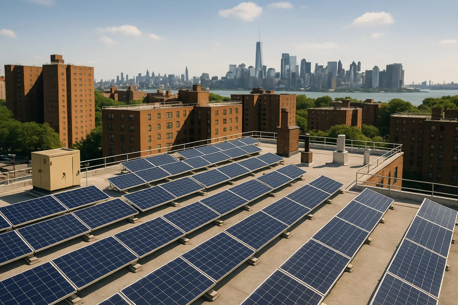 Public Housing Goes Solar: Rooftop Panels Roll Out Across Two Bronx Buildings